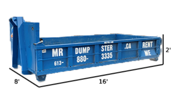 10 yard (w 8 x L 16 x H 2) (For heavy material)